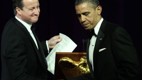 Barack Obama junto a David Cameron