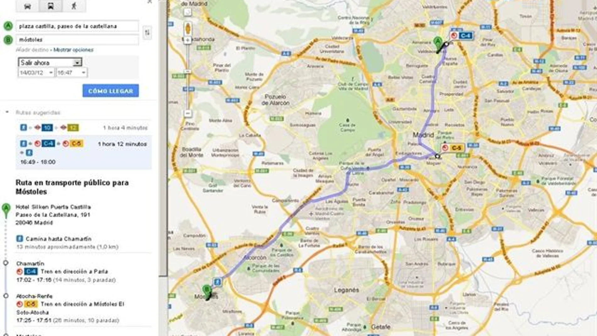 Google Maps incluye red de cercanías Google Maps incluye red de cercanías