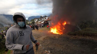 Duros enfrentamientos entre la Policía chilena y los estudiantes 