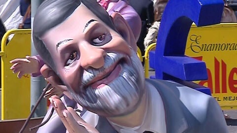 Mariano Rajoy en una falla