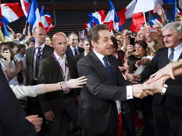 Nicolas Sarkozy, en un acto de campaña Nicolas Sarkozy, en un acto de campaña