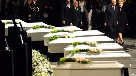 Funeral en B&eacute;lgica por las v&iacute;ctimas del accidente de autob&uacute;s