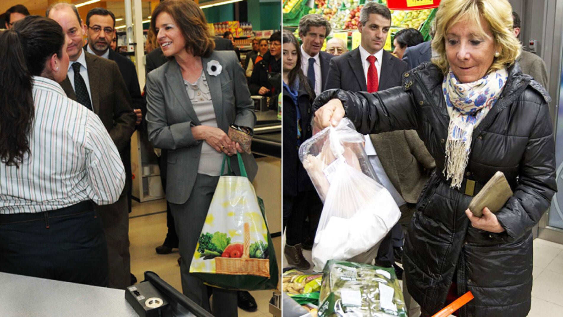 Esperanza Aguirre y Ana Botella inauguran Mercadona en la calle Serrano de Madrid