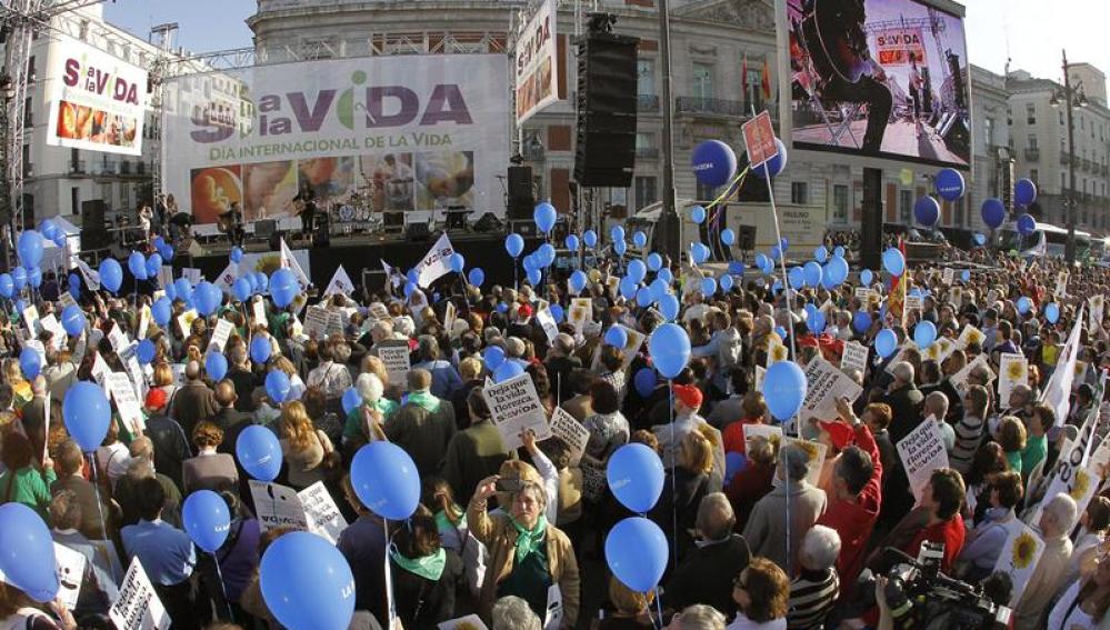 Manifestaciones a favor de la vida y en contra del aborto