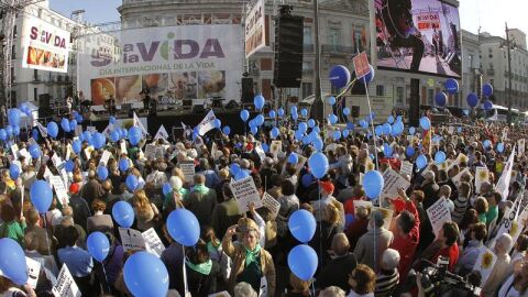 Manifestaciones a favor de la vida y en contra del aborto