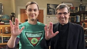 Jim Parsons y Leonard Nimoy