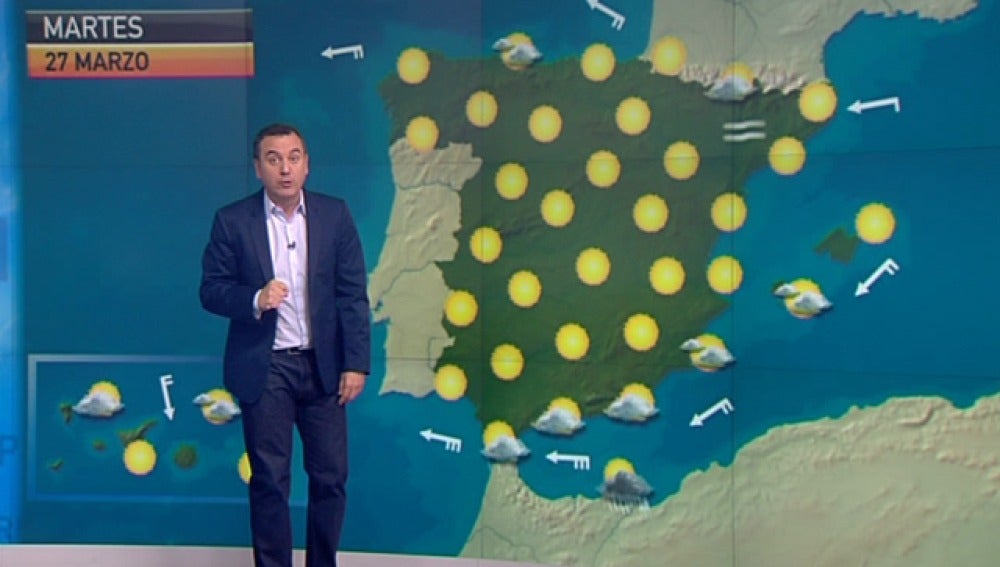 La previsión del tiempo 26-03-2012