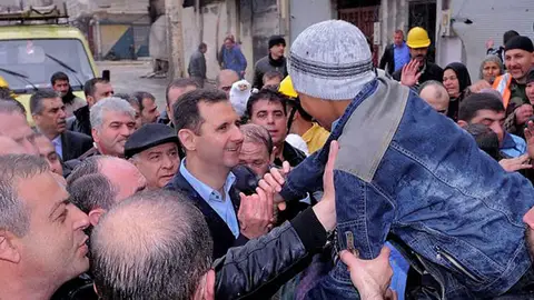 Al Assad en el barrio Baba Amr Al Assad en el barrio Baba Amr