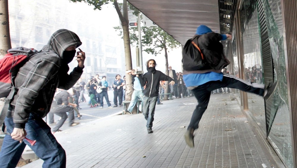 Disturbios en Barcelona