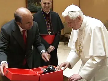 El Papa se reúne con emilio Botín, Ana Botella y Rouco Varela El Papa se reúne con emilio Botín, Ana Botella y Rouco Varela