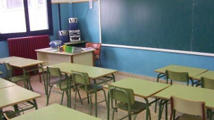 Clase de colegio vac&iacute;a