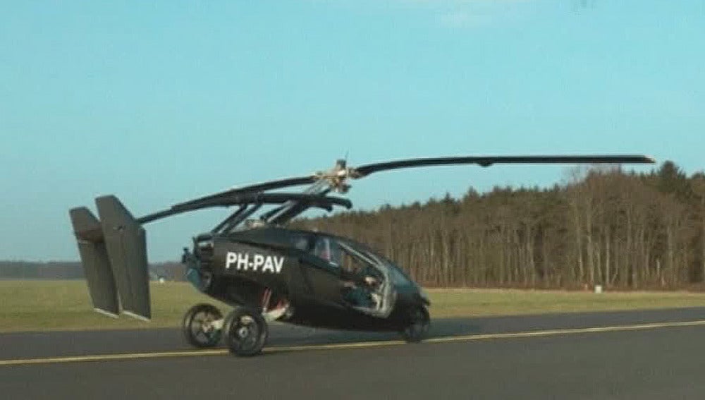 El coche que se convierte en helicóptero durante las primeras pruebas