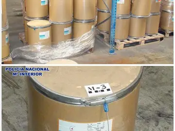 Incautan 1.500 kilos de una sustancia para fabricar droga de diseño Incautan 1.500 kilos de una sustancia para fabricar droga de diseño