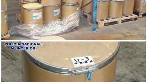 Incautan 1.500 kilos de una sustancia para fabricar droga de dise&ntilde;o