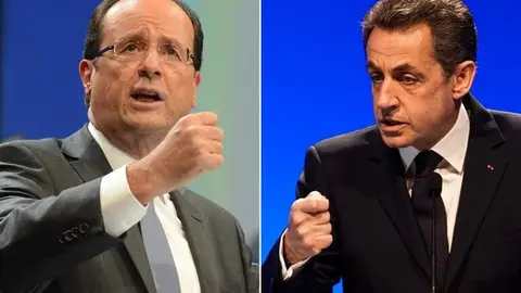 Los dos candidatos, Hollande y Sarkozy Los dos candidatos, Hollande y Sarkozy
