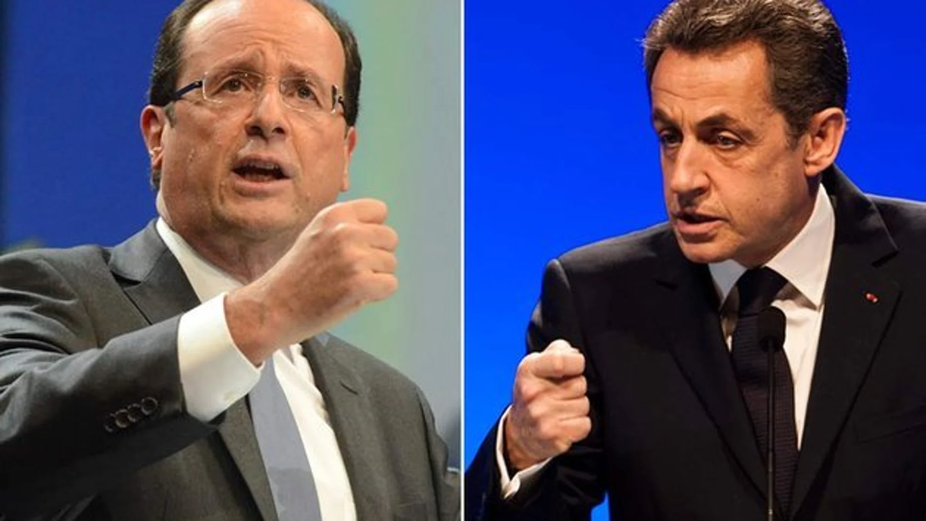 Los dos candidatos, Hollande y Sarkozy Los dos candidatos, Hollande y Sarkozy