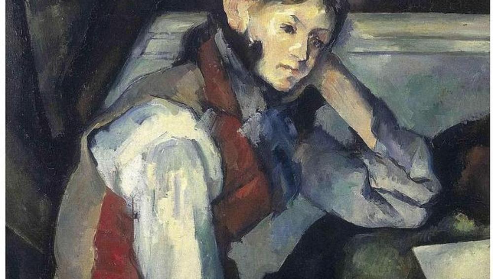 El Chico de Chaleco Rojo de Cezanne
