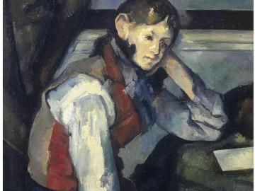 El Chico de Chaleco Rojo de Cezanne