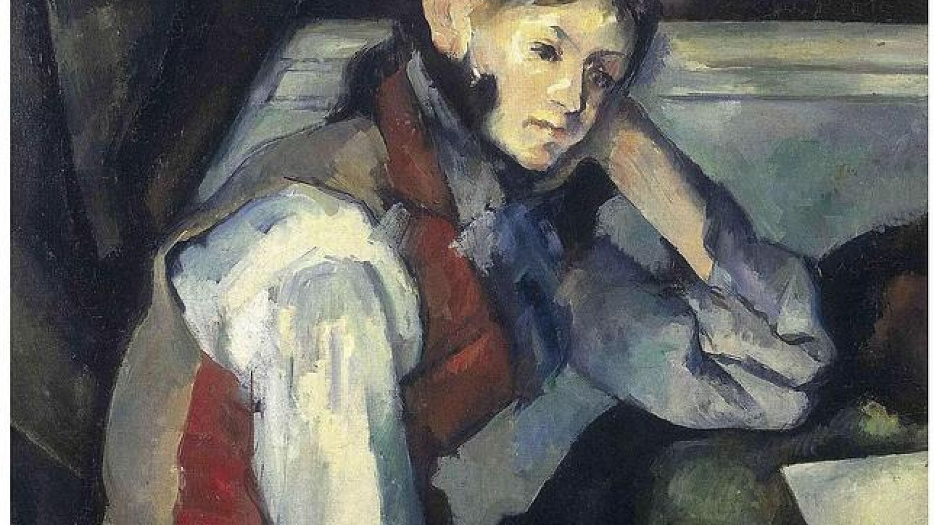 El Chico de Chaleco Rojo de Cezanne