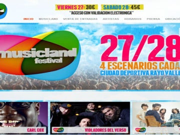 Web oficial del Musicland Festival.