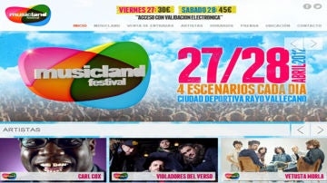 Web oficial del Musicland Festival.