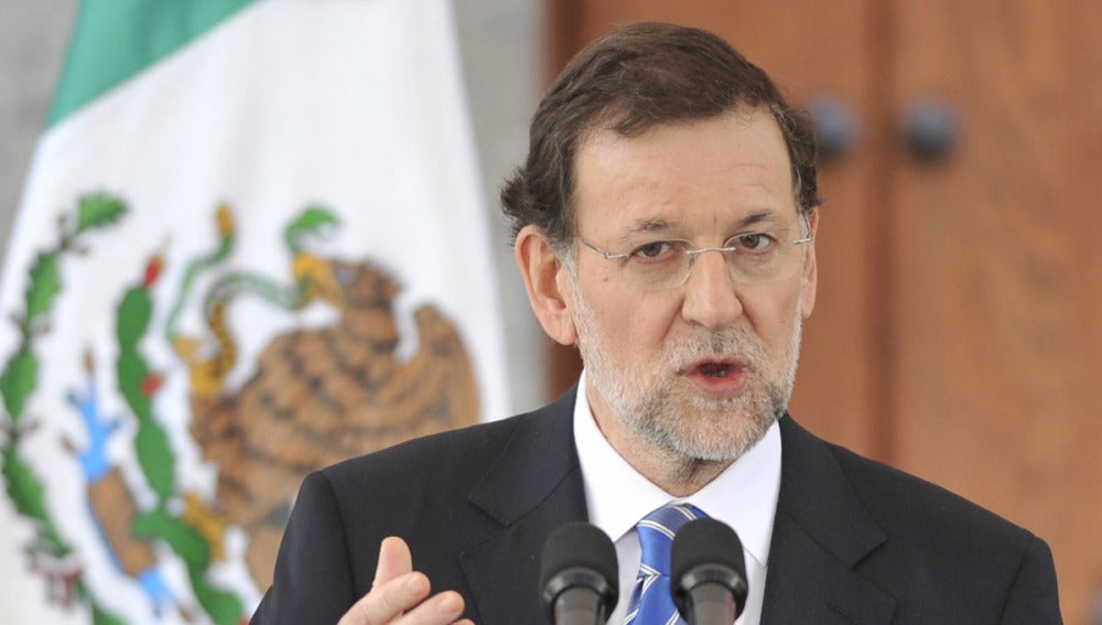 Mariano Rajoy en su comparecencia en México