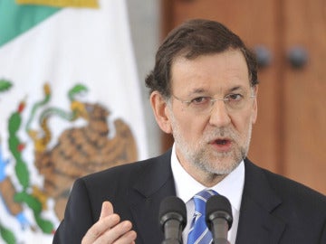 Mariano Rajoy en su comparecencia en México