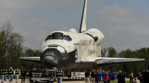  Imagen del Discovery en el aeropuerto de Chantilly, Virginia