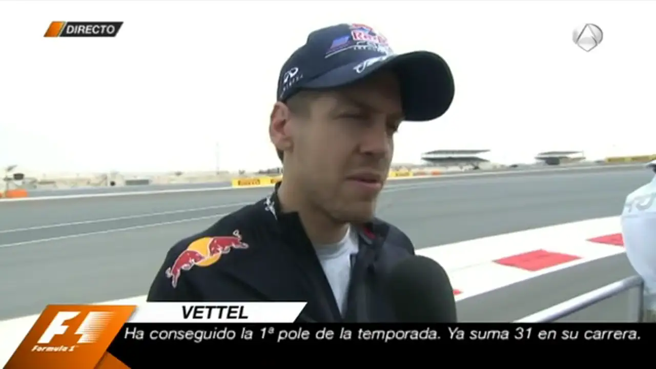 Vettel, satisfecho con la pole en Sakhir