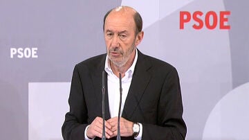 Alfredo Pérez Rubalcaba, en un acto en Pamplona