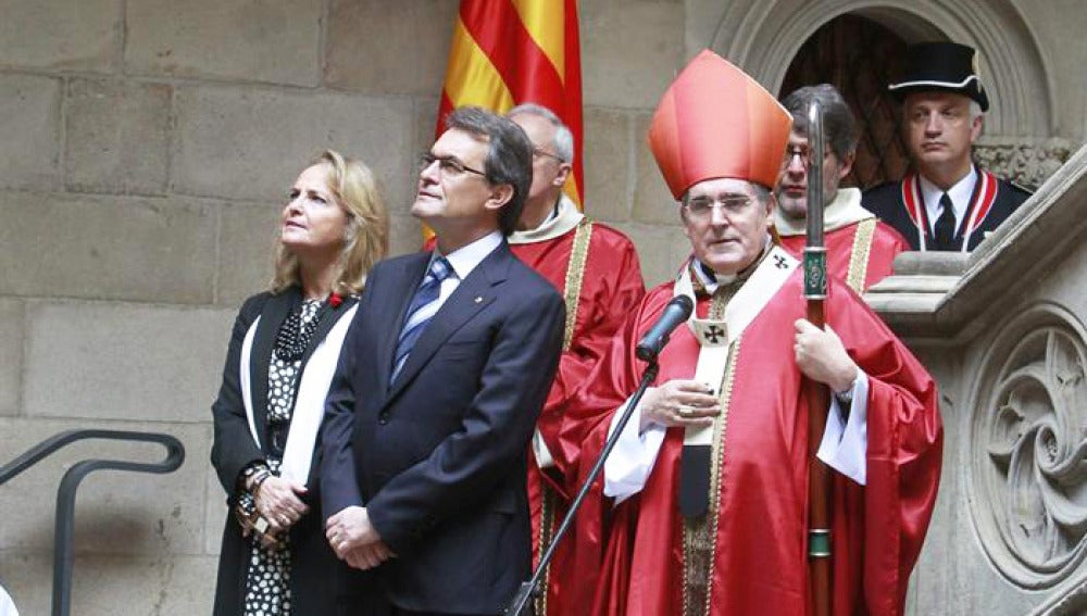 Artur Mas, presidente de la Generalitat, durante el acto a San Jordi