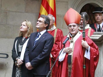 Artur Mas, presidente de la Generalitat, durante el acto a San Jordi
