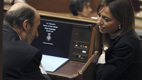 Rubalcaba y Chac&oacute;n en el Congreso