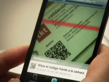 La app CheckPoint escaneando una entrada La app CheckPoint escaneando una entrada