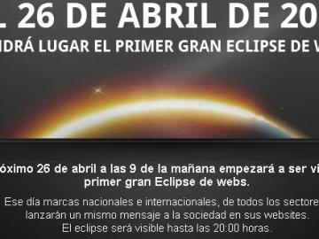 Este 26 de abril, España acoge el primer "eclipse de webs" de la historia.