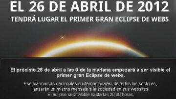 Este 26 de abril, España acoge el primer "eclipse de webs" de la historia.