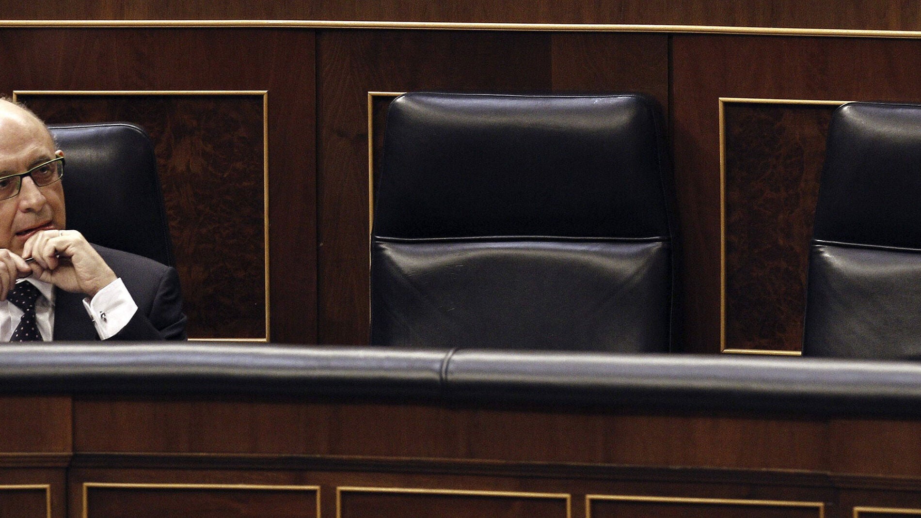 Cristobal Montoro en el Congreso, durante el debate