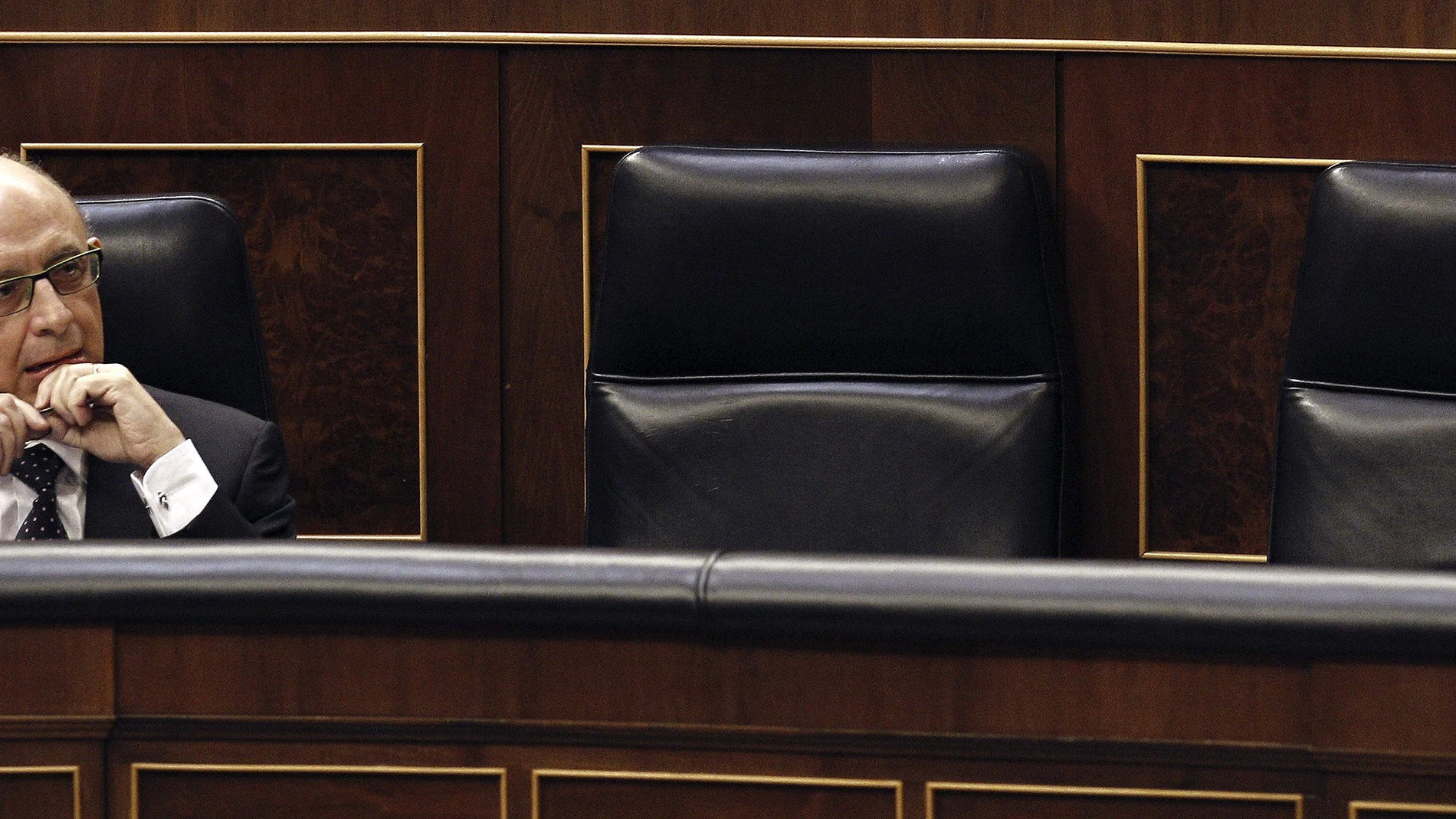 Cristobal Montoro en el Congreso, durante el debate Cristobal Montoro en el Congreso, durante el debate