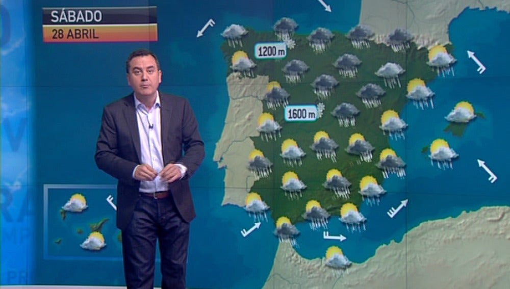 La previsión del tiempo, 27-04-2012, tarde