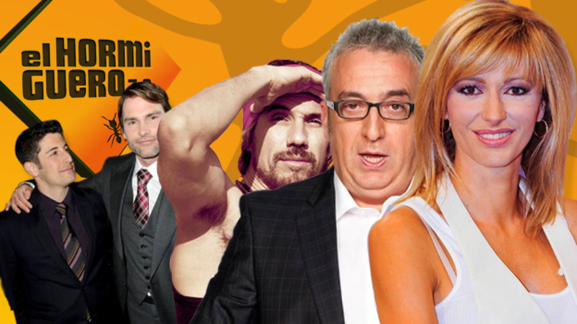 Macaco, Susanna Griso, Leo Harlem, Jason Biggs y Seann William Scott