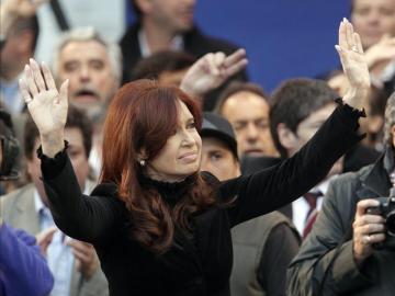 Cristina Fernández en un acto en Buenos Aires