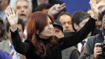 Cristina Fernández en un acto en Buenos Aires