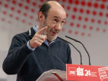 Alfredo Pérez Rubalcaba, secretario general del PSOE