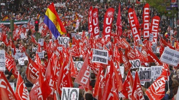 Manifestaciones en Madrid el 1 de mayo 2012