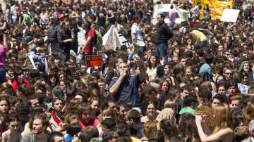 Manifestación en Barcelona contra la subida de tasas universitarias