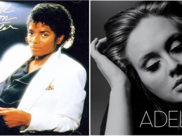 Portadas de los discos de Jackson y Adele.