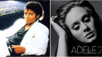 Portadas de los discos de Jackson y Adele.