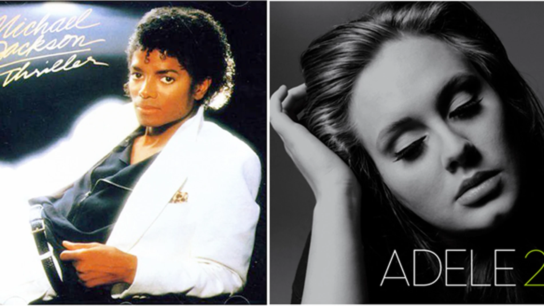Portadas de los discos de Jackson y Adele. Portadas de los discos de Jackson y Adele.