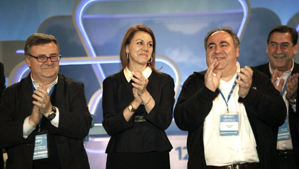 María Dolores de Cospedal, en su reeleción como presidenta del PP manchego