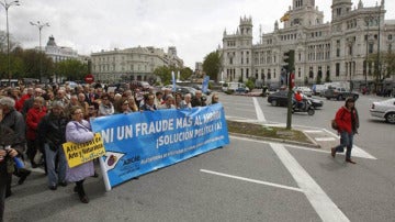 Manifestación en Madrid para pedir una agilización del fraude de Fórum y Afinsa